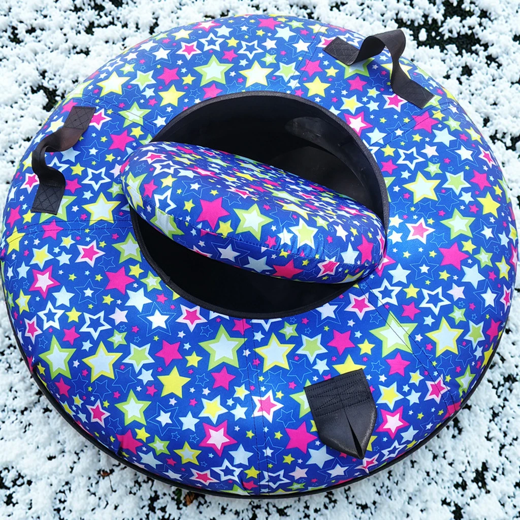 Popular 50inch 120cm Funny Inflatable Ski Snow Sleds Rubber Air Sofa Sleds Winter Sports Snow Tube