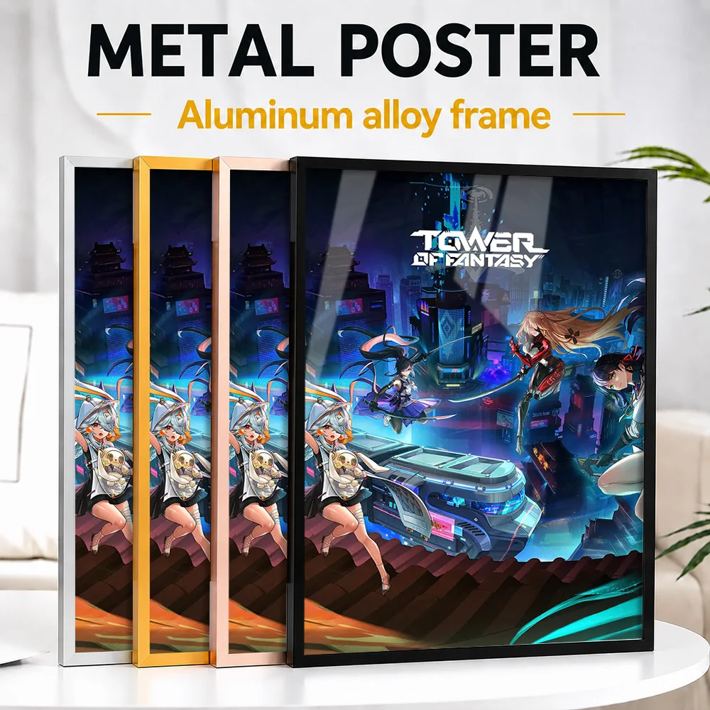 Tower Of Fantasy Game Framed Metal Poster Personalized Hero Tribute Wall Art Created For Cosplay Enthusiasts To Style Studio