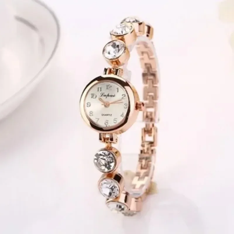 1/2/5 PCS Set Vrouwen Horloges Armband Horloge Dames Horloge Legering Strass Luxe Strass Casual Relogio Feminino Mujer