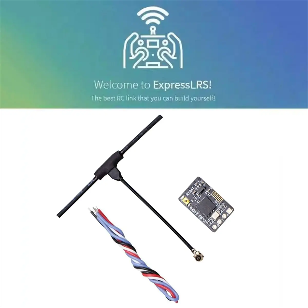 

2025 New ELRS Receiver ExpressLRS RX24T 2.4G Receiver Radio Nano Long Range Receiver for RC FPV Drones DIY Accessories Parts