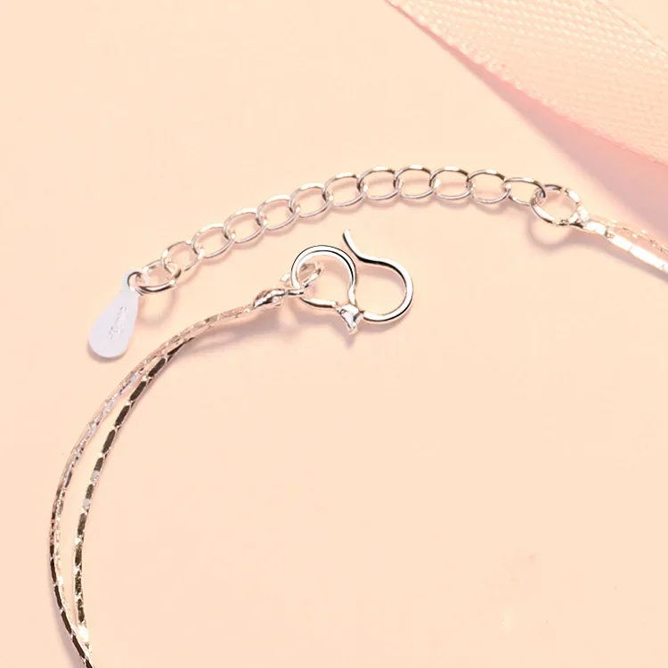 Hot Original designer 925 Sterling Silver elegant beads chain bracelets for women fashion lady jewelry wedding party gifts