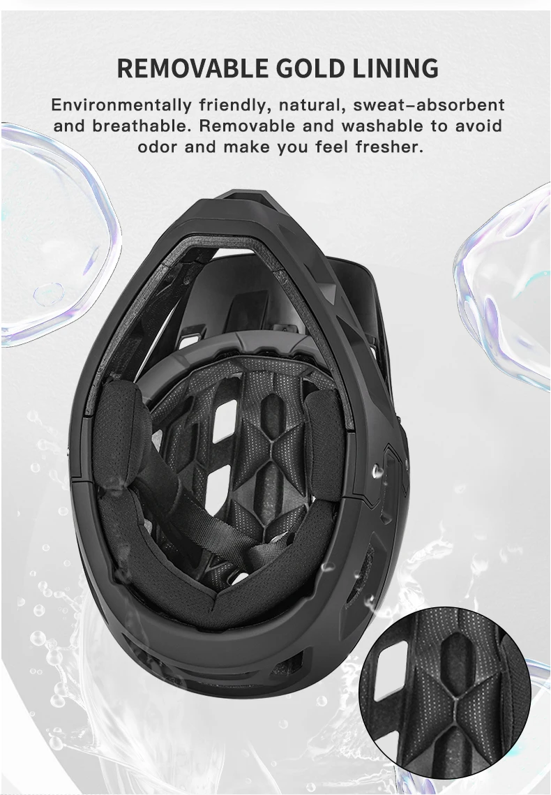 SEEKER Fahrradhelm, Renn-, Downhill-, Mountainbike- und Straßenhelm, einteiliger, vollständig abdeckender Offroad-Integralhelm – Detail 10