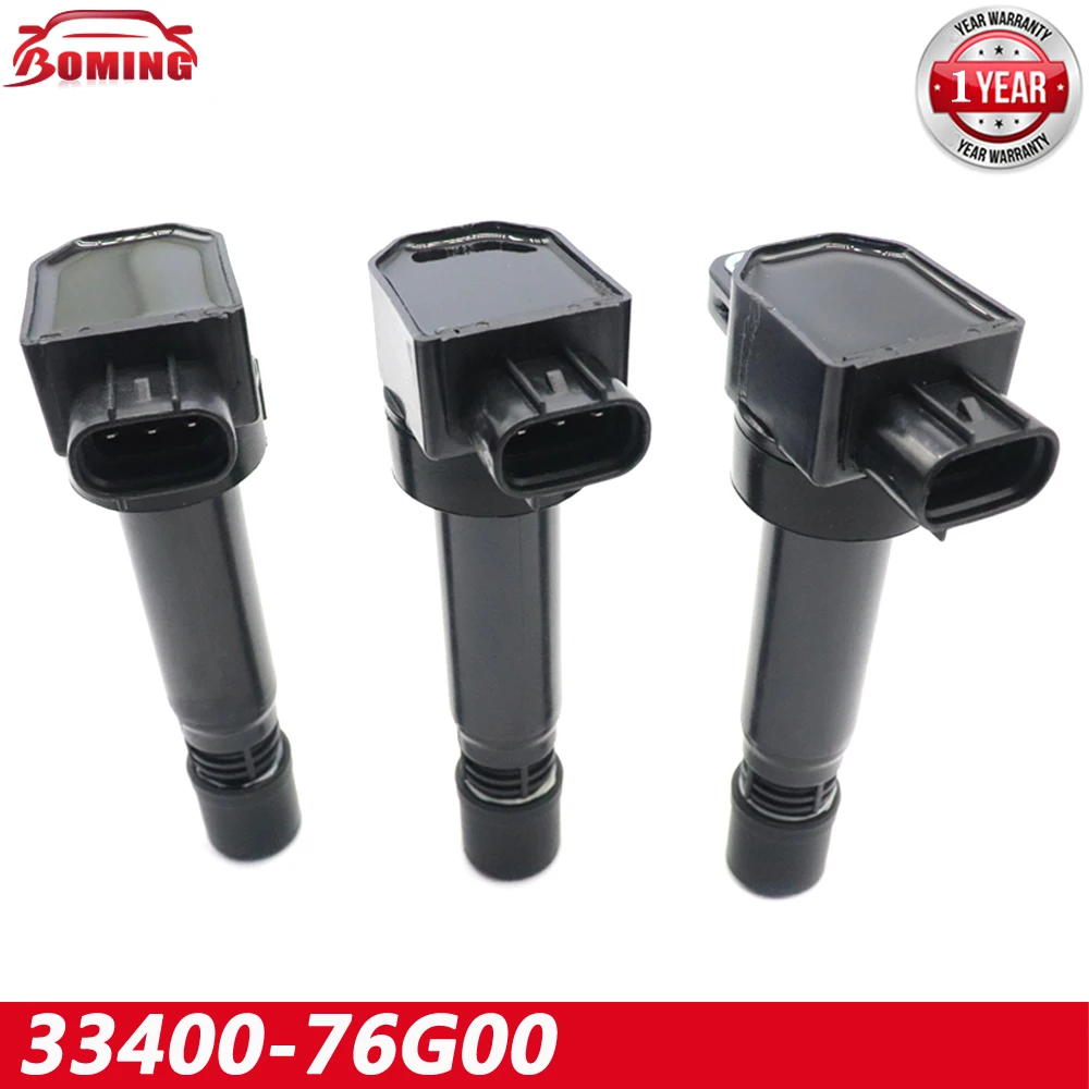 1/3pcs 33400-76G00 Car Ignition Coil Kit For Suzuki ALTO Mk III WAGON R+ 1.0 New 33400-7660 0997000340 33400-76G0 33400-50F20