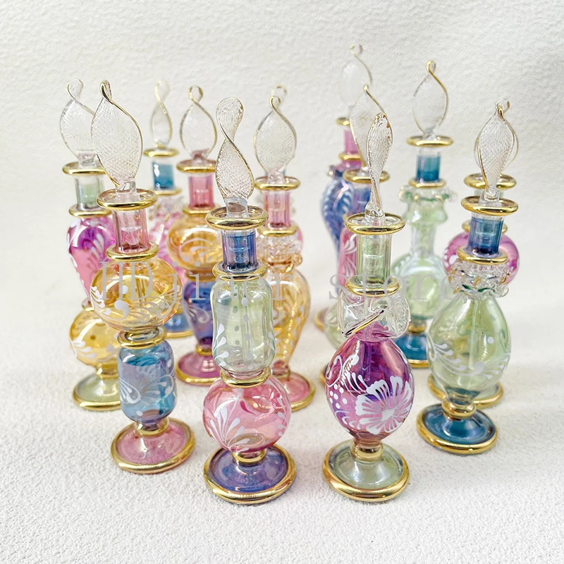 

Perfume bottle, handmade flavor bottle, multi-colored dip glass bottle exquisite ornament