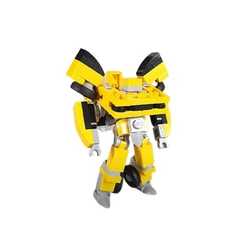 Deformable Building Block Robot, MOC Mecha Series, Yellow, DIY Model, Puzzle Collection, Brick Toys, Xmas Gifts for Children