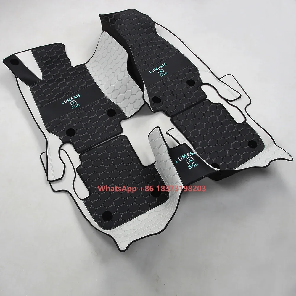 GANE OEM ODM Youthful Design Personalized Style Nappa Leather Car Interior Double-layer Large Surround Floor Mats