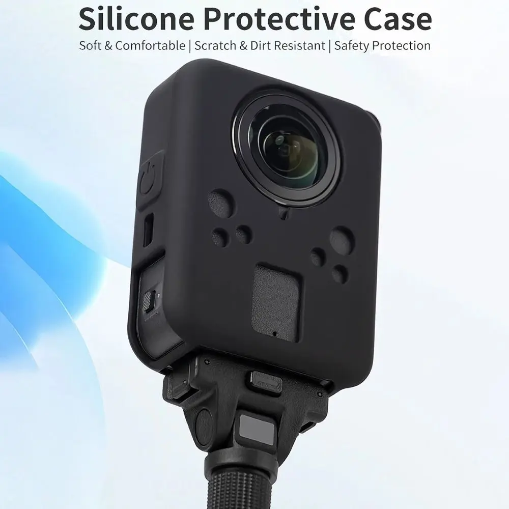 New Silicone Protective Case With Anti-lost Rope Scratch-proof Camera Protector Soft Fall Protection Body Cover for DJl Osmo 360