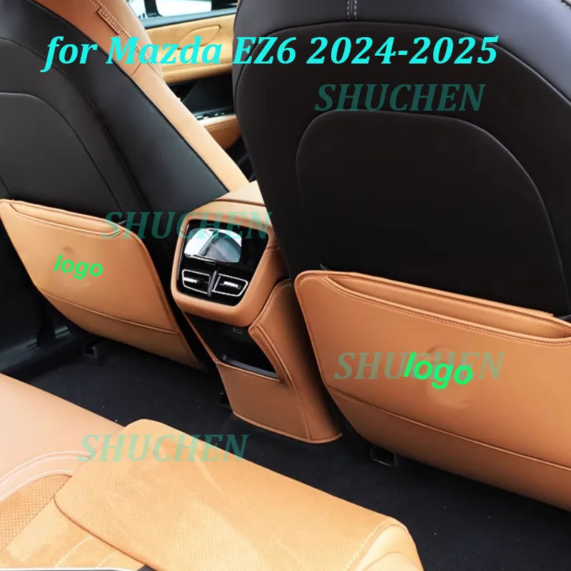 

Противоударная накладка на автомобильное сиденье для Mazda EZ6 2024-2025, защита спинки сиденья, грязезащитный кожаный чехол, аксессуары для интерьера