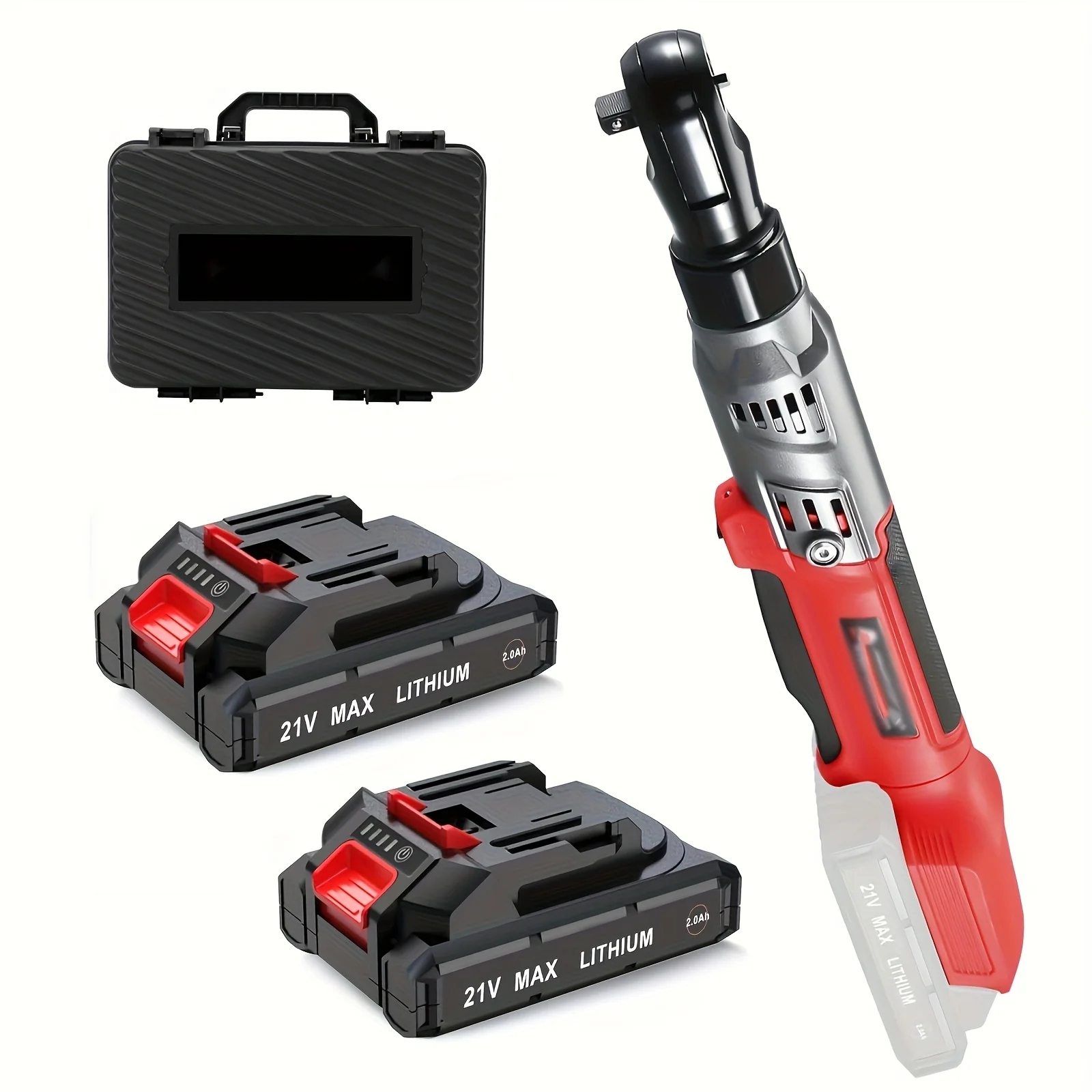 

1/2” Rechargeable Ratchet 21V Electric Ratchet 90N.m Includes 2 2.0Ah Li-Ion Batteries and Charger