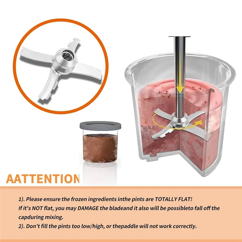 A85I-Creami Lid Replacement For Ninja NC299AMZ/NC301/NC300/NC201/NC101 Series Ice Cream Maker Accessories