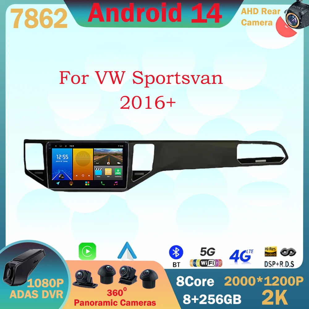 

Android 14 Car Dvd For Volkswagen VW Sportsvan 2016~2019 Stereo Head Unit High-performance No 2din DVD DashCam Multimedia Player