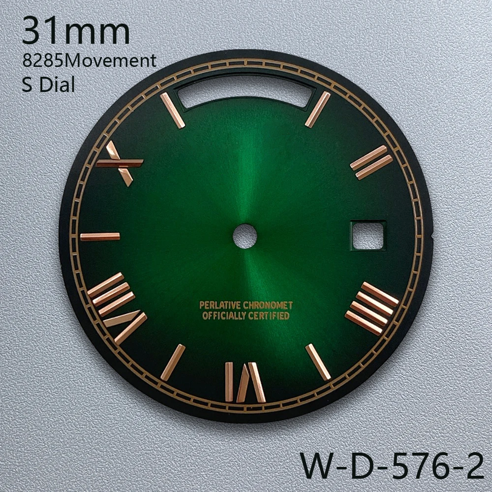 31 مللي متر S شعار اليوم والتاريخ الطلب صالح 8285 حركة عالية الجودة أشعة الشمس ساعة مزدوجة تعديل الملحقات