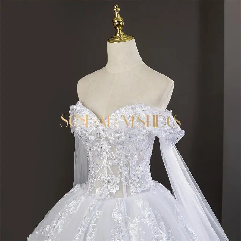 Süße Brautkleider, luxuriöses Spitzen-Hochzeitskleid mit Schleppe, klassisches Brautkleid, maßgeschneidert, 2025, neu, Übergröße