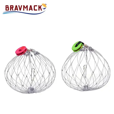 Automatic Opening Closing Fishing Trap Net, Steel Wire Crab Fish Cage Net Outdoor Sea Fishing Accessory