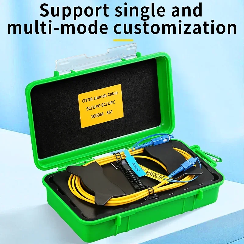 SC/APC-SC/UPC Fiber Optic OTDR Launch Cable Box 1310/1550nm 500M~2000M(optional) OTDR Dead Zone Eliminator