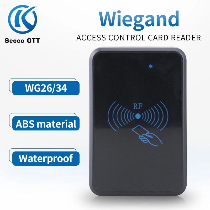 Wiegand RFID Card Reader IP68 Waterproof 13.56Mhz WG26 or34bit 125Khz Card swiping in Reader  Access Control System Factory NFC