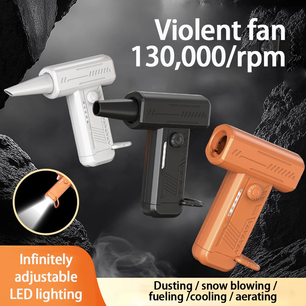 Powerful Turbofan Handheld Blower Must-Have For Camping And Emergencies Fan Is Equipped With Bright white