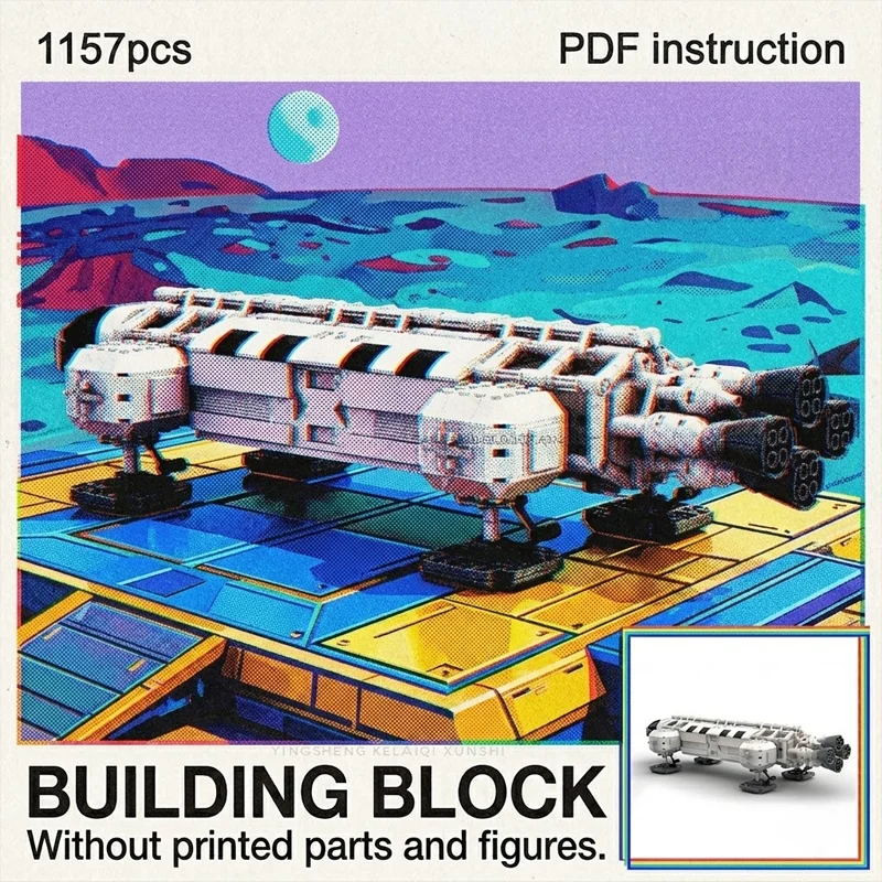 

Конструктор для взрослых коллекционеров: Космический корабль MOC Space 1999 Eagle Transporter, классическая научно-фантастическая модель для демонстрации