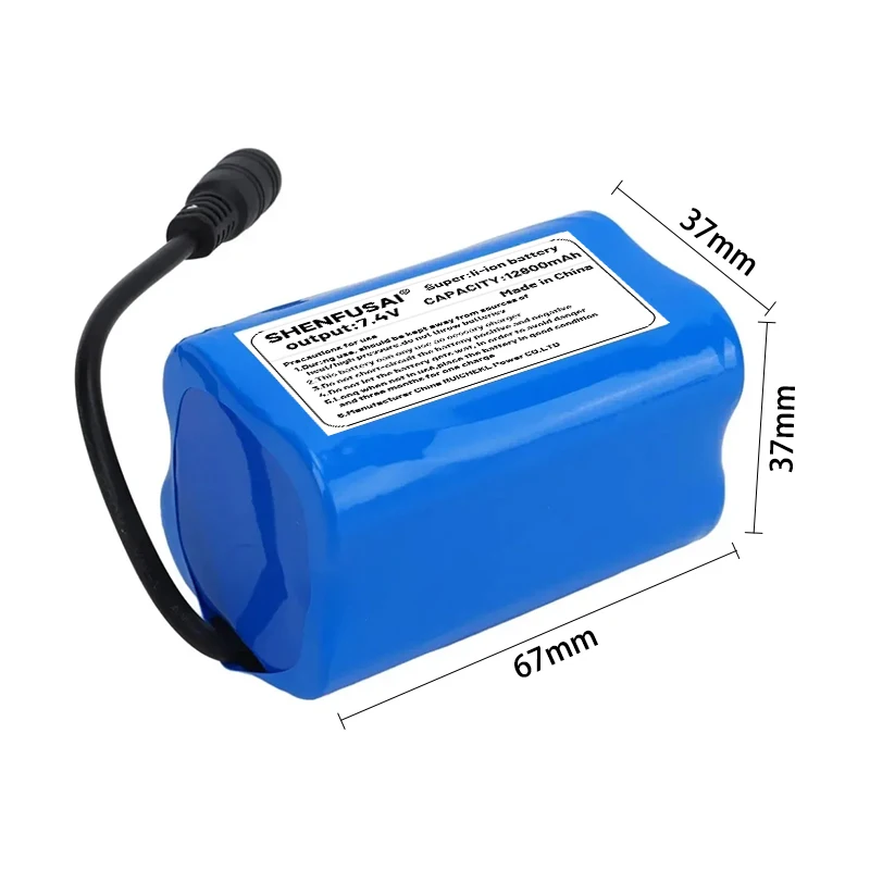 18650HG2 lithium-ion battery pack, 3s2p, 7.4V, fishing bait boat battery pack 12800 high capacity, T1882011-5 T888 V007 H18 C18