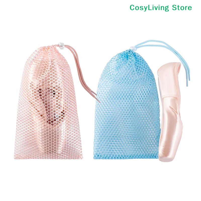巾着バレエバッグブルーシャンパンカラーダンスバッグ女の子のためのバレリーナポワントシューズバッグバレエダンスアクセサリー