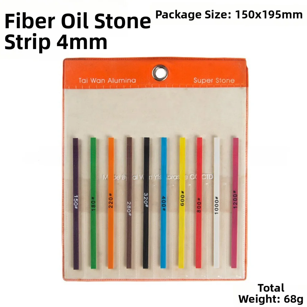 8Pcs 1mm Thin Fiber Polishing Files Grit 180-1200 For Mold Making Jewelry Carving Precision Finishing Tool