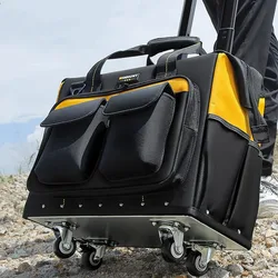 Mochila multifunción para electricista, bolsa de herramientas impermeable, almacenamiento profesional con bolsillos, caja de herramientas colgante, estuche rígido