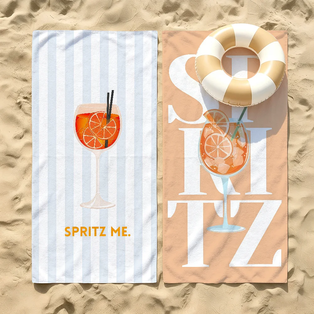 Aperols Spritz Flannel Towel Towels For Beaches Yoga Studios Gyms Hot Springs Swimming Pools And Picnics