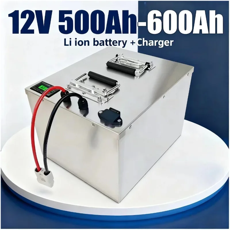 

Waterproof 12V 600AH/500AH Lithium Ion Battery for UPS RV Solar Energy Storage Subwoofer Inverter with MPPT 20A Charger