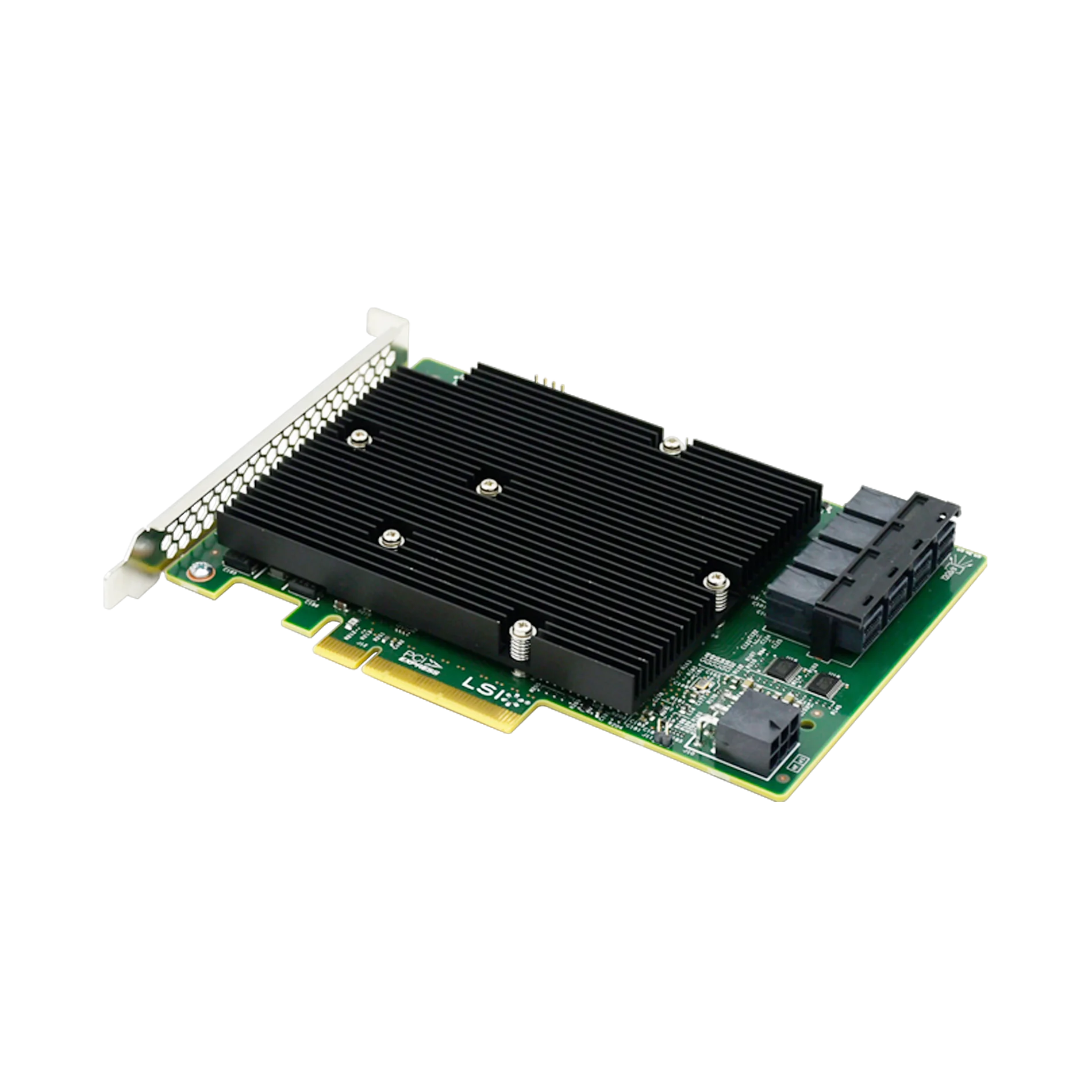 PCIe 3.0 x8 to 16 Port SAS/SATA HBA Expansion Card-  LSI 9300-16i