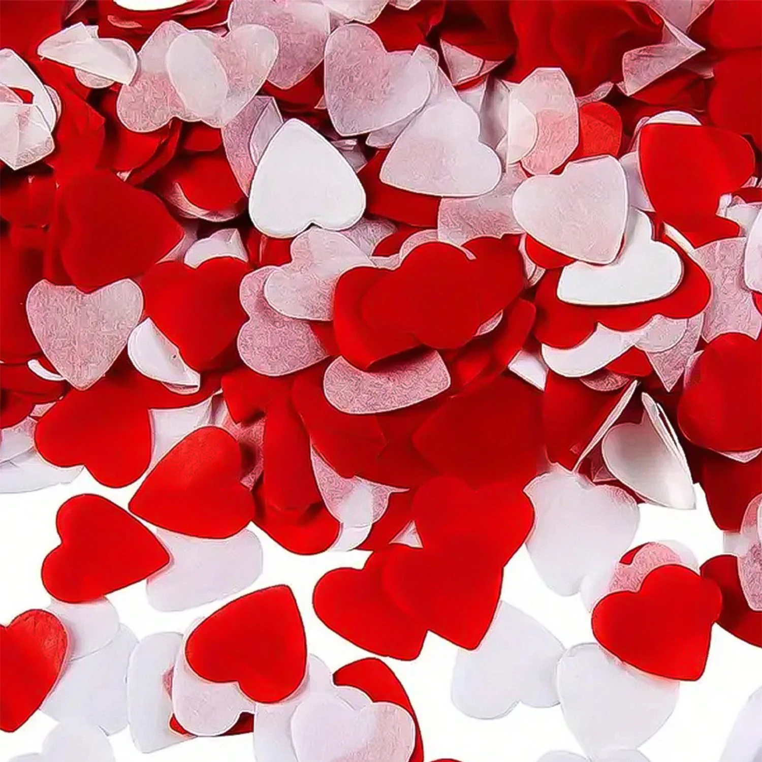 Heart-Shaped Heart Paper White and Red Heart-Shaped Confetti for Valentine's Day Decoration - Heart Throwing for Wedding Romantic Table Decoration Wedding Venue Hand-Held Throwing Confetti Transparent Balloon Filling