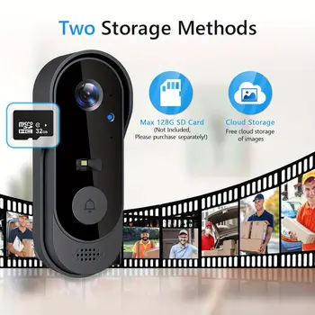 Tuya WiFi Home Smart Video zvonek Venkovní obousměrná HD kamera pro dveře 1080P podpora SD karty cloudové úložiště vodotěsný 8 nejlepší prodej kukátko Wi-Fi - №6