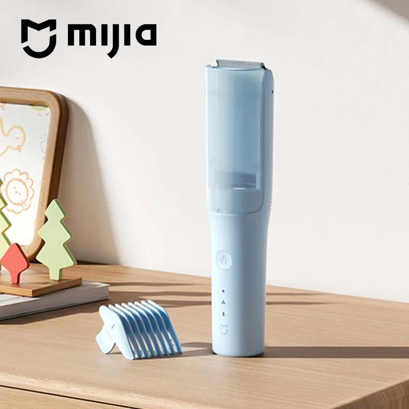 Mijia Children Hair Clipper With Hair Suction Function 60min Endurance IPX7 Waterproof Round Bead Knife Tip Baby Barber