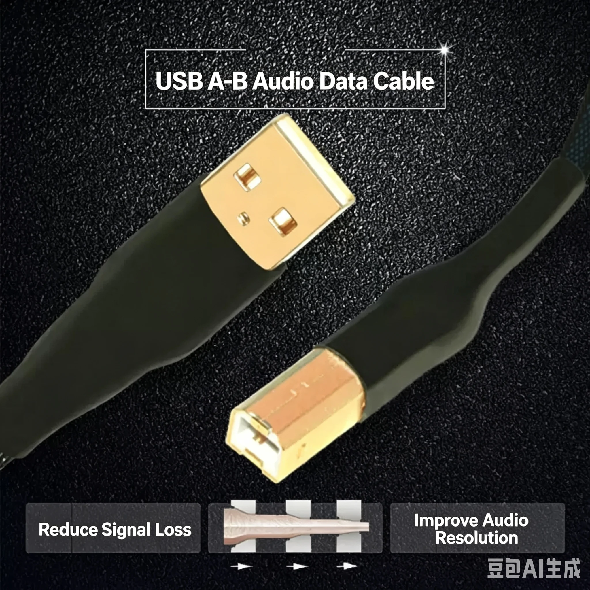 Suitable for Computer Sound Card Mixer DAC G01 USB A to B Audio Cable Hi-Fi Decoder Cord