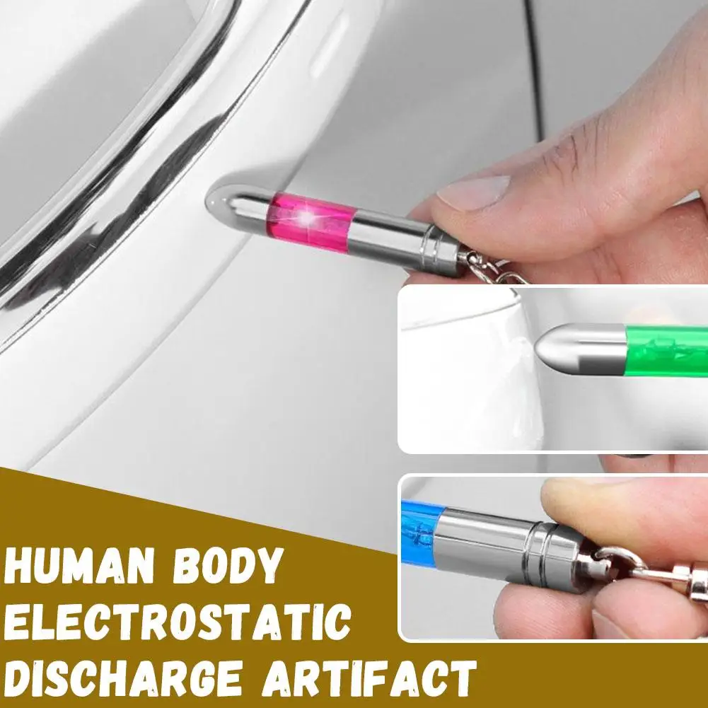 Anti-Static Rod Electrostatic Discharger Portable Anti-Static Keychain Static Electricity Remover For Human Body Car Supplies
