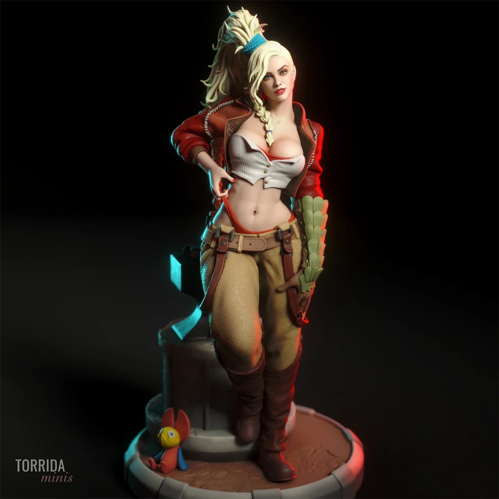 

1/24 3d Print Model Kit NSFW Monster Hunter Sexy Lady Resin Figure Model Kit DIY Miniature Statue Unpainted Kit Toys