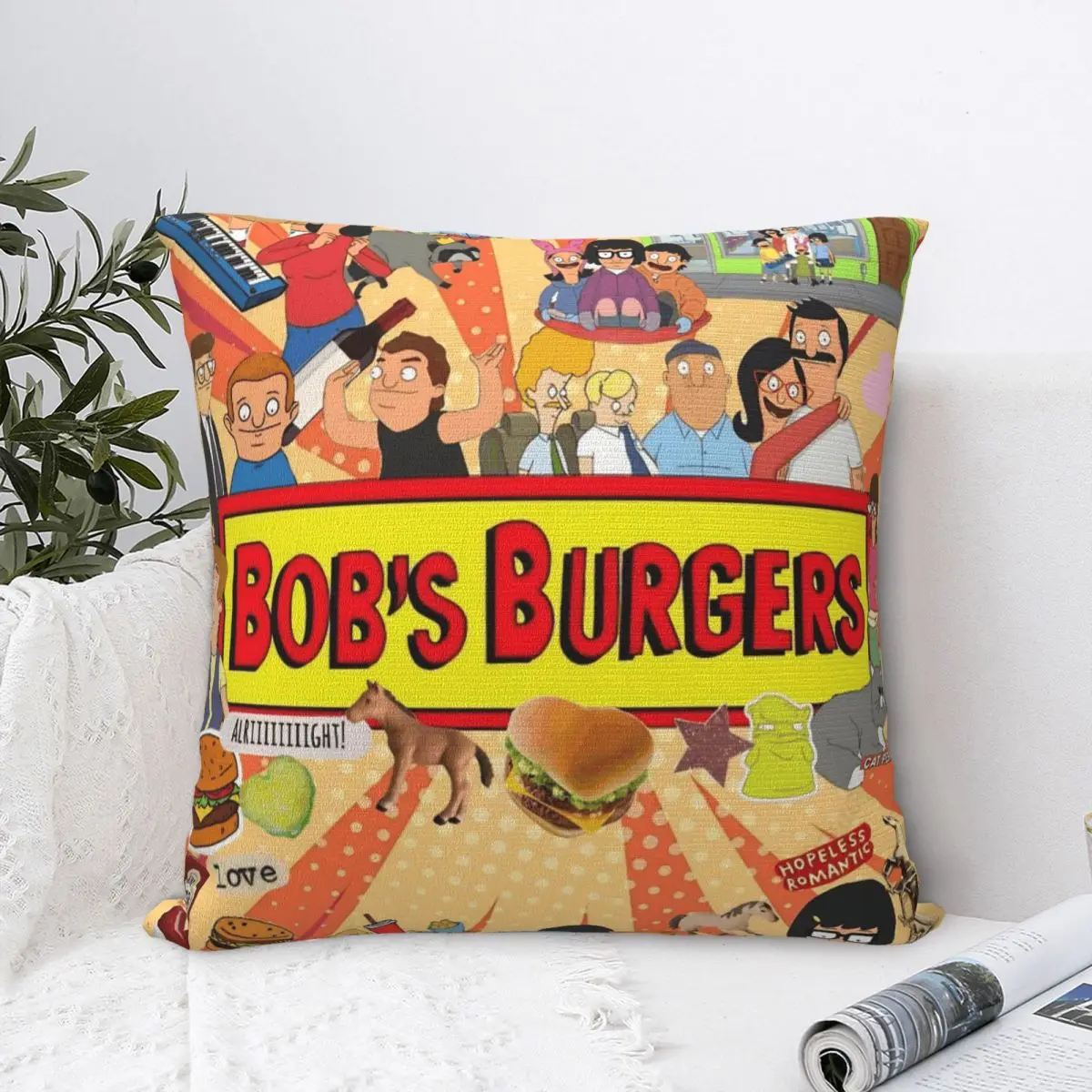 B-Bobs Burgers Thanksgiving Pillowcases Printed Cushion Cover Decor Pillow Case Cover Home Dropshipping 40X40cm Multi-Size