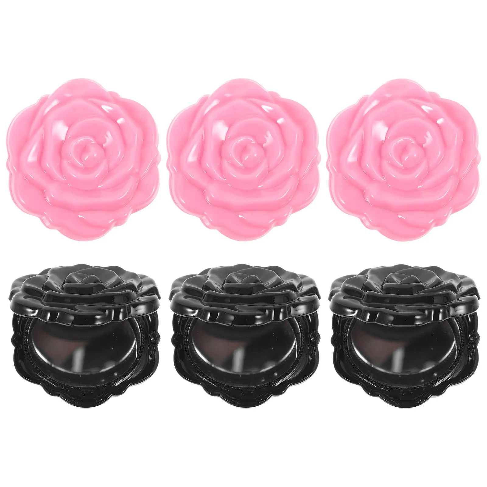 6 stuks kleine opvouwbare roosvorm make-upspiegel dubbelzijdig compacte zakspiegel draagbaar voor vrouwen reizen