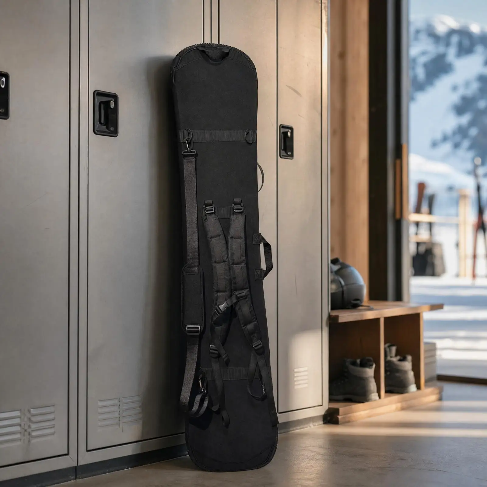 Snowboard Ski Cover Bag Waterproof Neoprene Sleeve with Zipper and Secure Straps for Board Travel Case