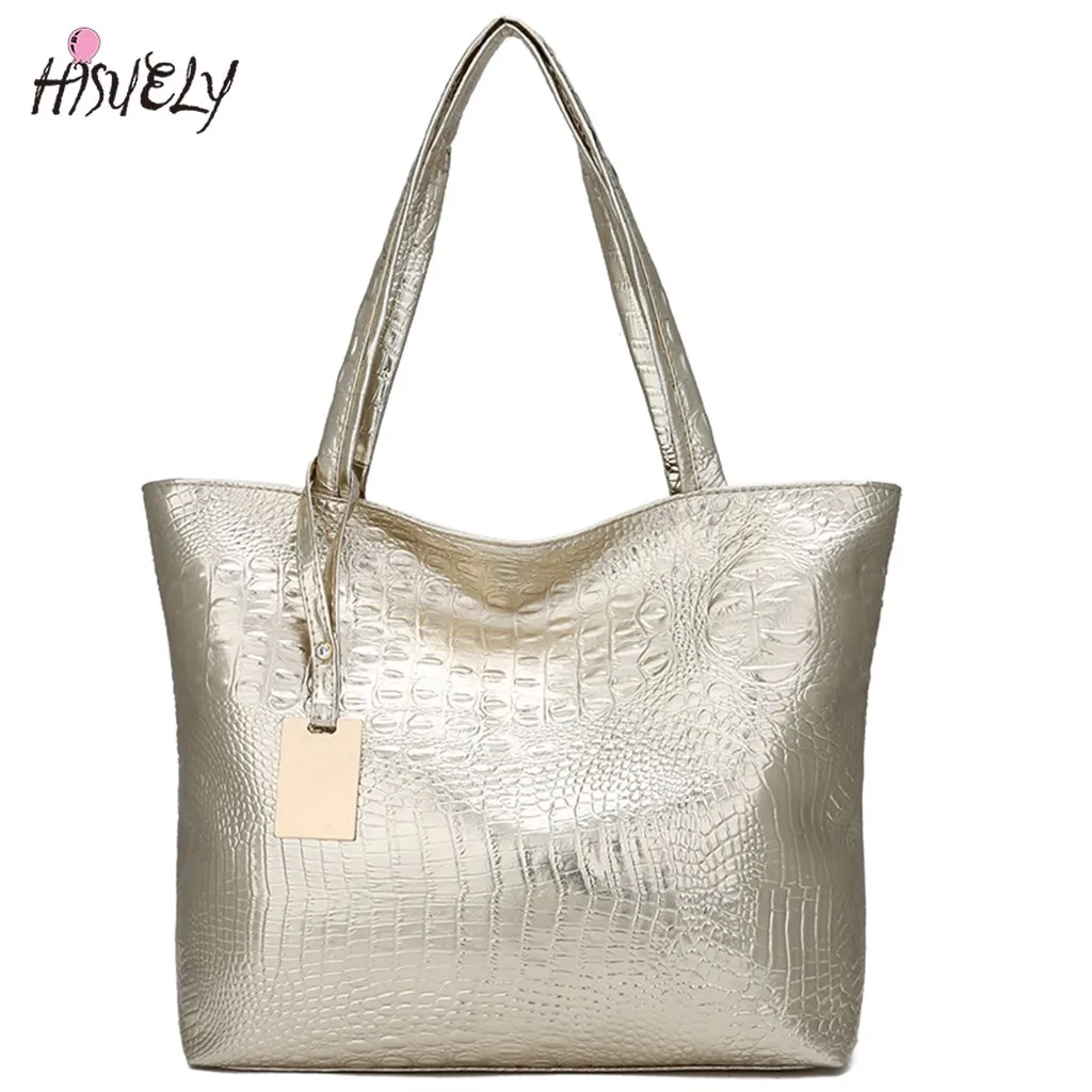 

New Women Handbag Laser Hologram Leather Shoulder Bag Lady Single Shopping Bags Large Capacity Casual Tote Bolsa Silver Xew