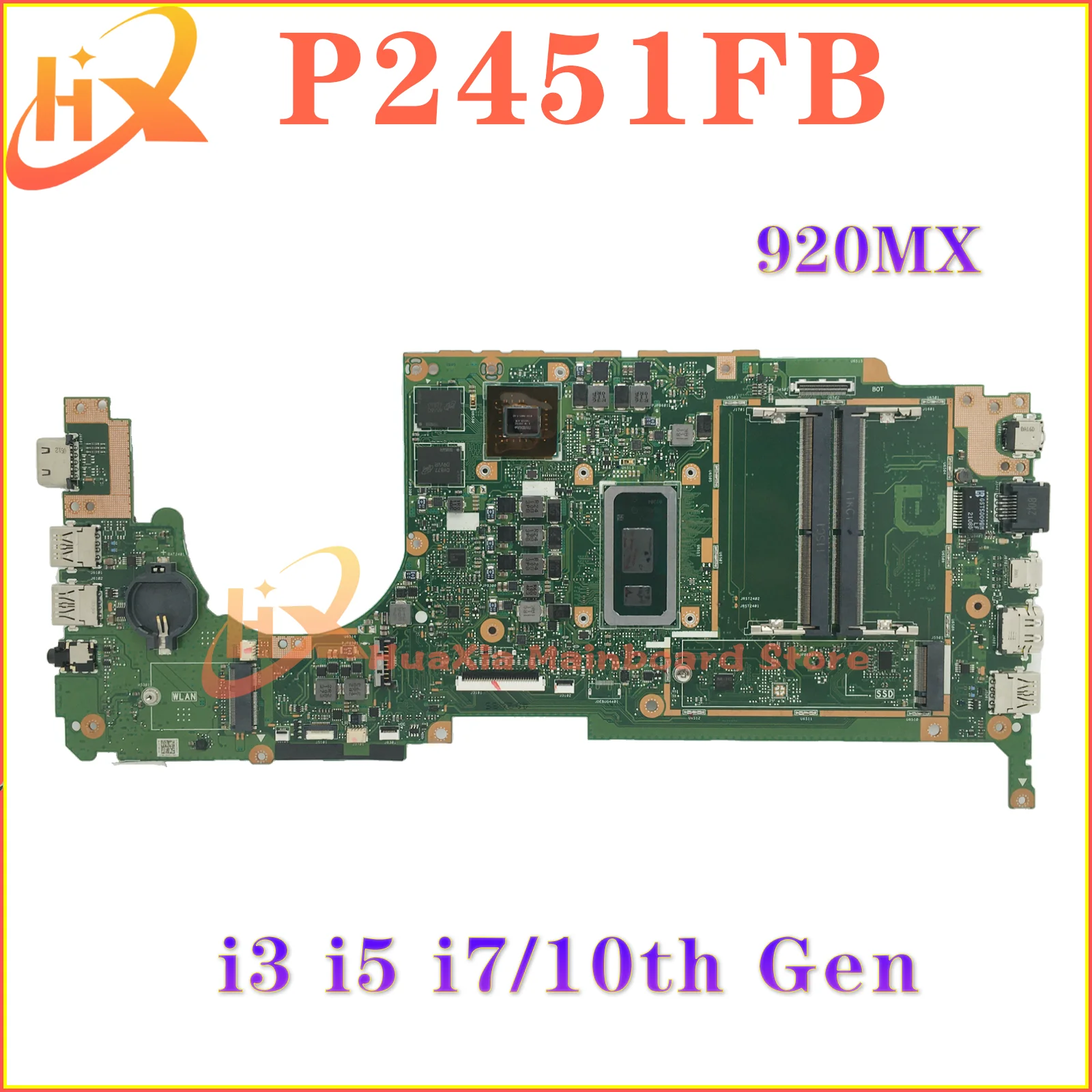 

Материнская плата для ноутбука P2451FA Материнская плата ASUS tbook P2, P2451, P2451F, P2451FB, P2451FAW, P2451F, с бриллиантовой системой/920MX