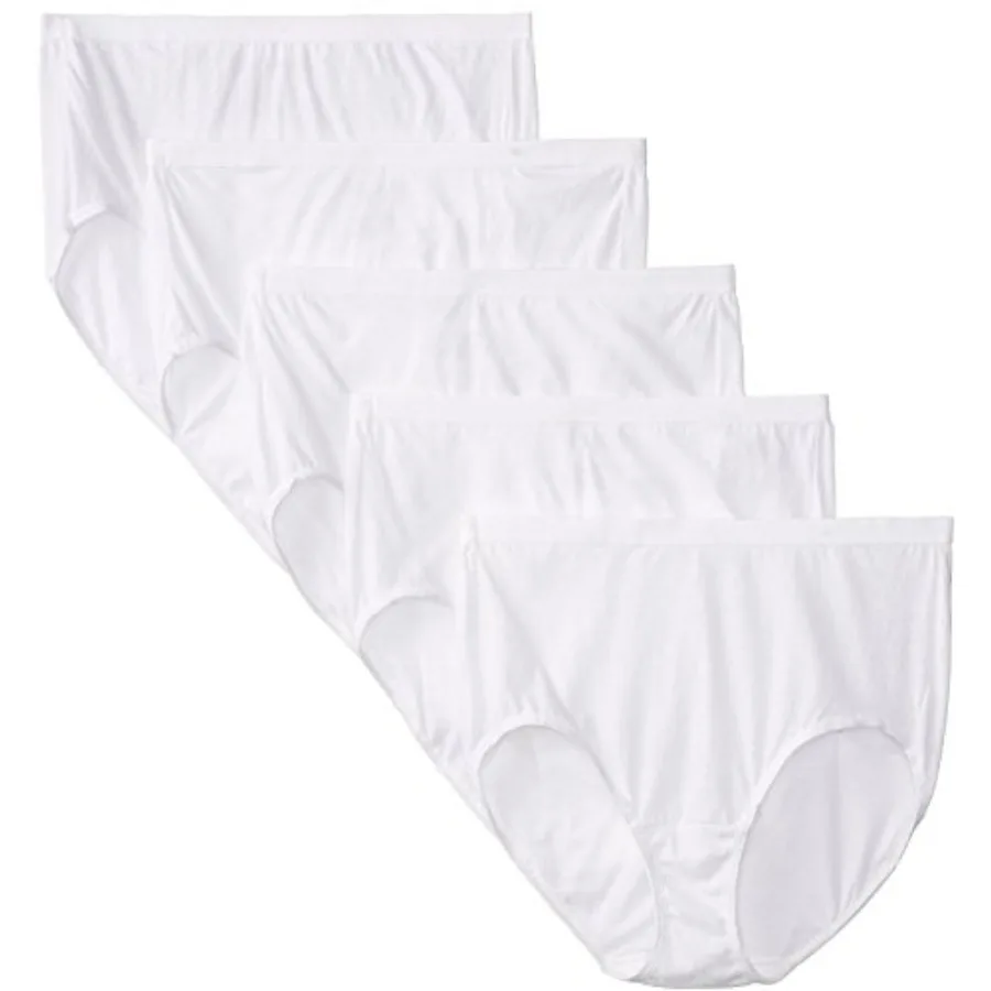 

Fruit of the Loom Women's Plus Size "Fit For Me" 5 Pack Original Cotton Brief Panties