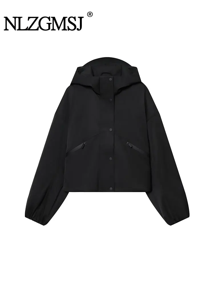 

NLZGMSJ Women Autumn Sports Coat Women's Zipper Sport Long Sleeve Loose Hoodies Jacket Running Fitness Pocket Sportwear