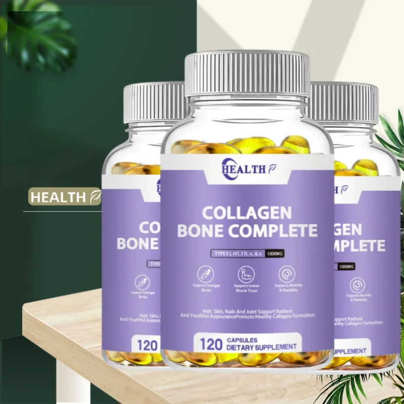 Hydrolyzed Collagen Bone Complete | Advanced Bone Matrix Formula with Plant Calcium & Magnesium & Vitamin D3 For Men and WOMEN