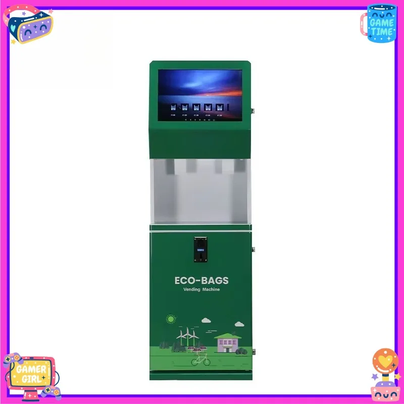 Custom Smart Plastic Bag Recycling and Selling Vending Machine Accepts Credit Card Coin QR Code Payment