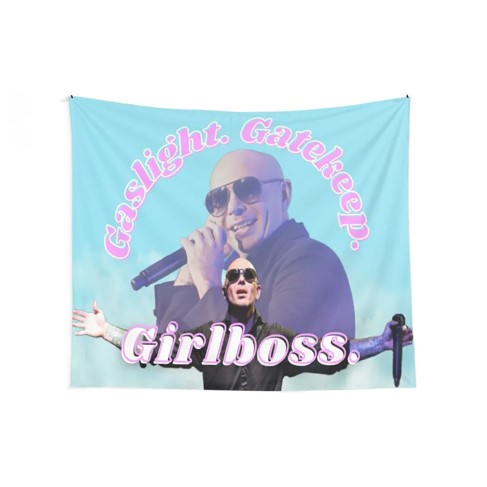 mr worldwide says to girlboss Tapestry Home Supplies Korean Room Decor Tapestry