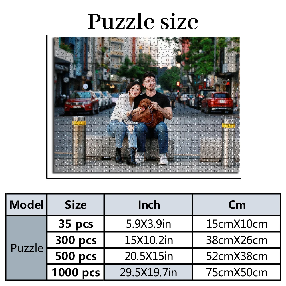 Personalized Custom Photo Puzzle Customized Urban Street Couple Theme Puzzle Handmade Gifts