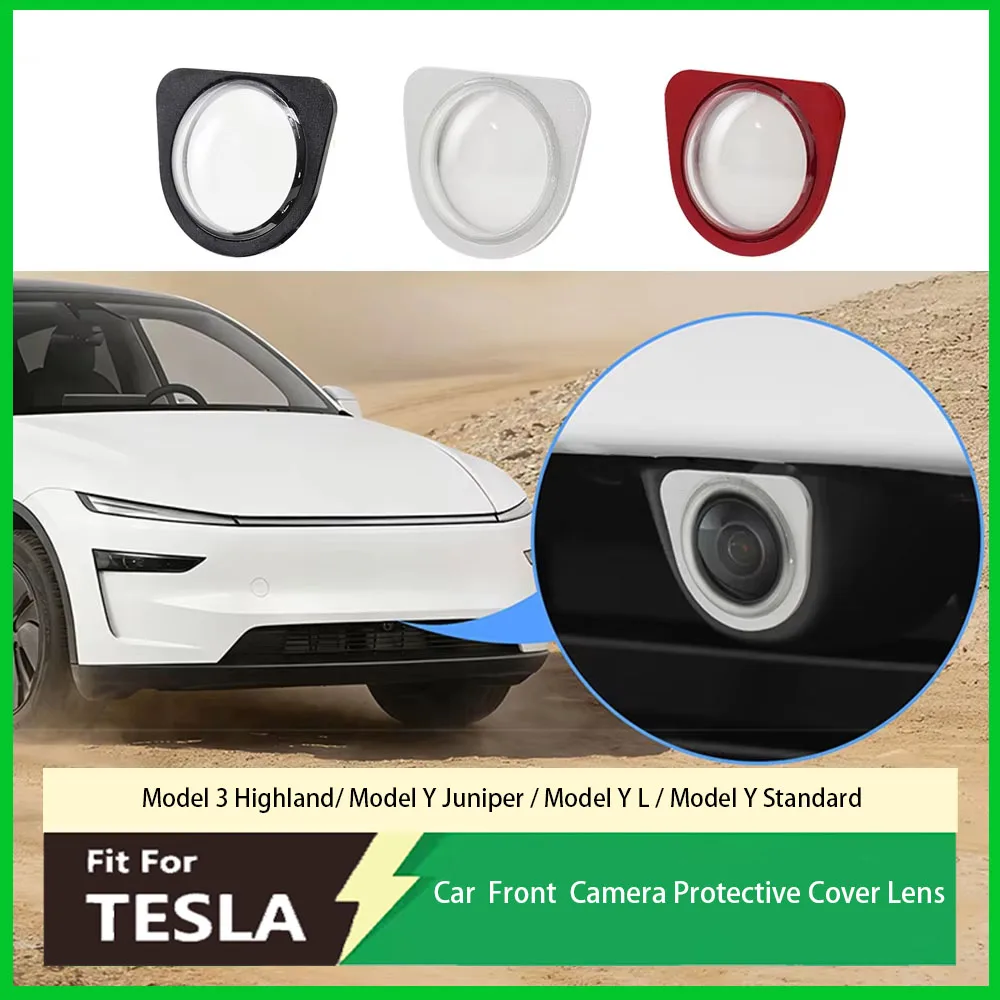 

Fit For Tesla Model Y Juniper Model 3 Highland 2025 2026 Car Front Camera Protective Cover Anti collision Car Accessories