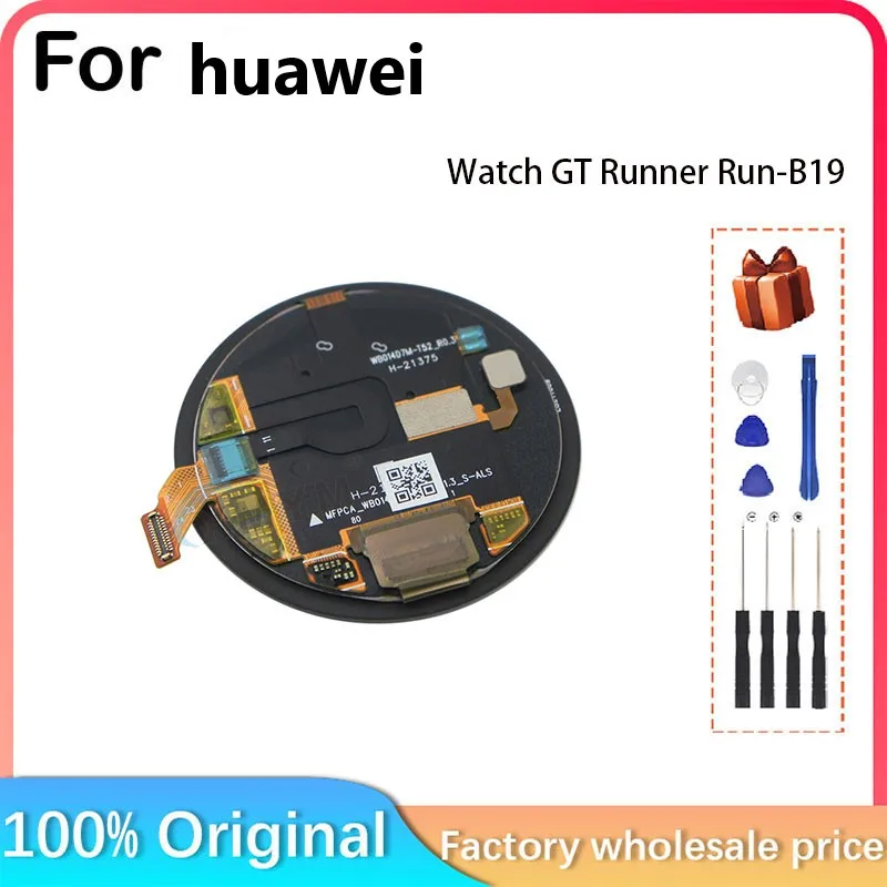 For Huawei WATCH GT Runner RUN-B19 Display + Touch Screen For Huawei WATCH GT Runner RUN-B19 LCD AMOLED Display
