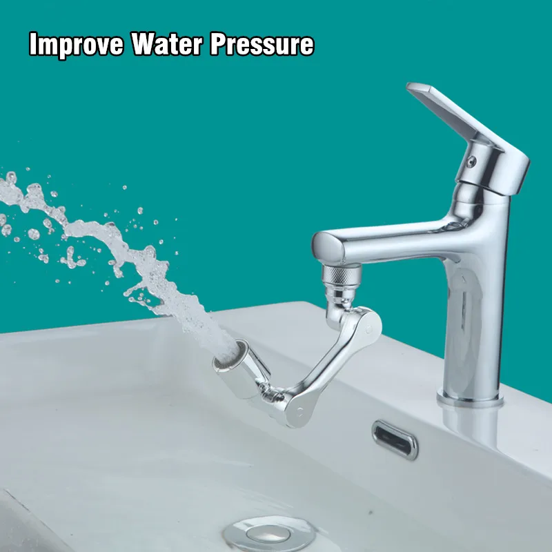 1080 ° Universal Rotation Extender Faucet Aerator Plastik Tap Splash Filter Dapur Baskom Kran Bubbler Nozzle Robotic Arm