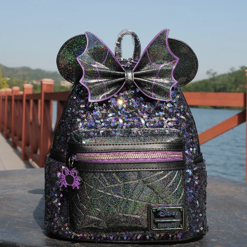 กระเป๋าเป้สะพายหลังดิสนีย์มินนี่ความจุขนาดใหญ่น้ำหนักเบากระเป๋านักเรียนการ์ตูนกระเป๋าเป้สะพายหลังอเนกประสงค์สร้างสรรค์กระเป๋าเดินทางของขวัญวันเกิด
